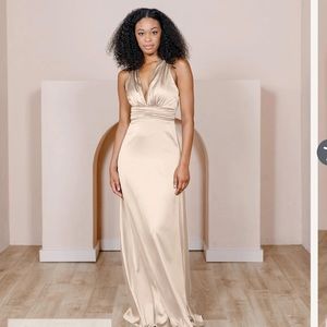 Champagne Satin Dress